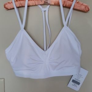 NWT Fabletics White Sports Bra Sz Large